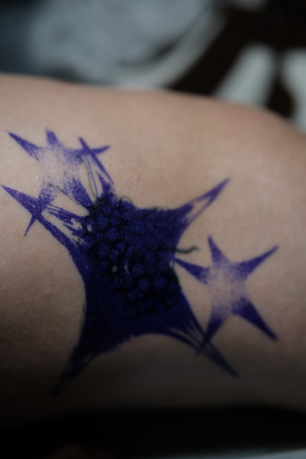 Abstract tattoo before cover-up